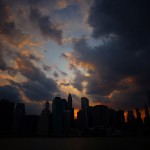 The New York City Skyline in Silhouette